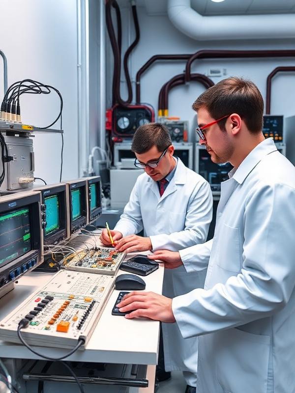 Voltixa engineers testing power electronics